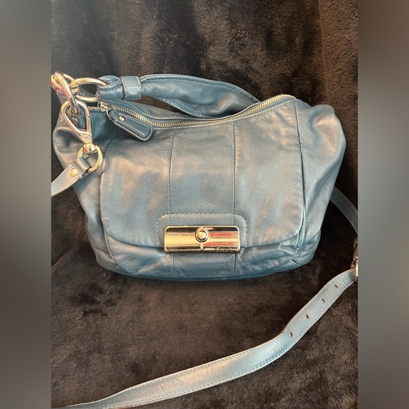 Coach teal purse - Picture 1 of 5